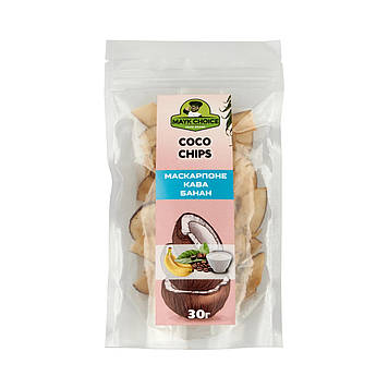 Чипси Кокосові з Маскарпоне Банан Кава 30г Mayk Choice