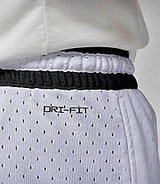 Літні чоловічі спортивні шорти Jordan Diamond Dri-Fit White шорти Білі Джордан з кишенями 100% поліестер, фото 5