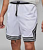 Літні чоловічі спортивні шорти Jordan Diamond Dri-Fit White шорти Білі Джордан з кишенями 100% поліестер, фото 11