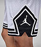 Літні чоловічі спортивні шорти Jordan Diamond Dri-Fit White шорти Білі Джордан з кишенями 100% поліестер, фото 9
