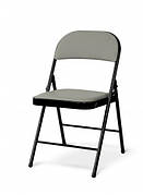 Стілець складний пластиковий Лайк Мікс меблі, колір сірий + чорний