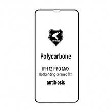 Захисна плівка iPhone 12 Pro Max 6.7 (3D, чорна) Polycarbone