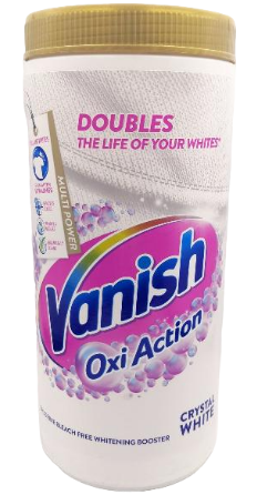 Плямовивідник та відбілювач для тканин Vanish Oxi Action Crystal White 1,9 кг