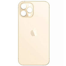 Задня кришка (скло) iPhone 12 Pro Max gold (big hole)