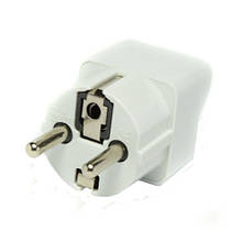 Перехідник мережевий універсальний Англія US/ UK/ AU на EU, білий