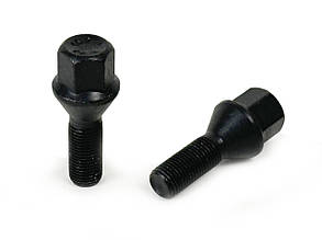 Болт FARAD | Болт М12x1,25x28 мм Конус Чорний Цинк ключ 17