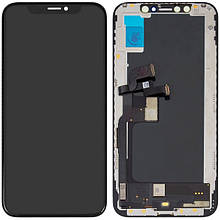 Дисплей iPhone XS в зборі з сенсором та рамкою black (оригінал переклей) А+