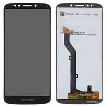 Дисплей Motorola XT1922 Moto G6 Play/ E5 в зборі з сенсором black (151мм)