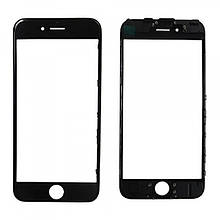 Скло корпусу iPhone 6 Plus з OCA-плівкою та рамкою black (оригінал)
