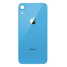 Задня кришка (скло) iPhone XR blue (big hole)
