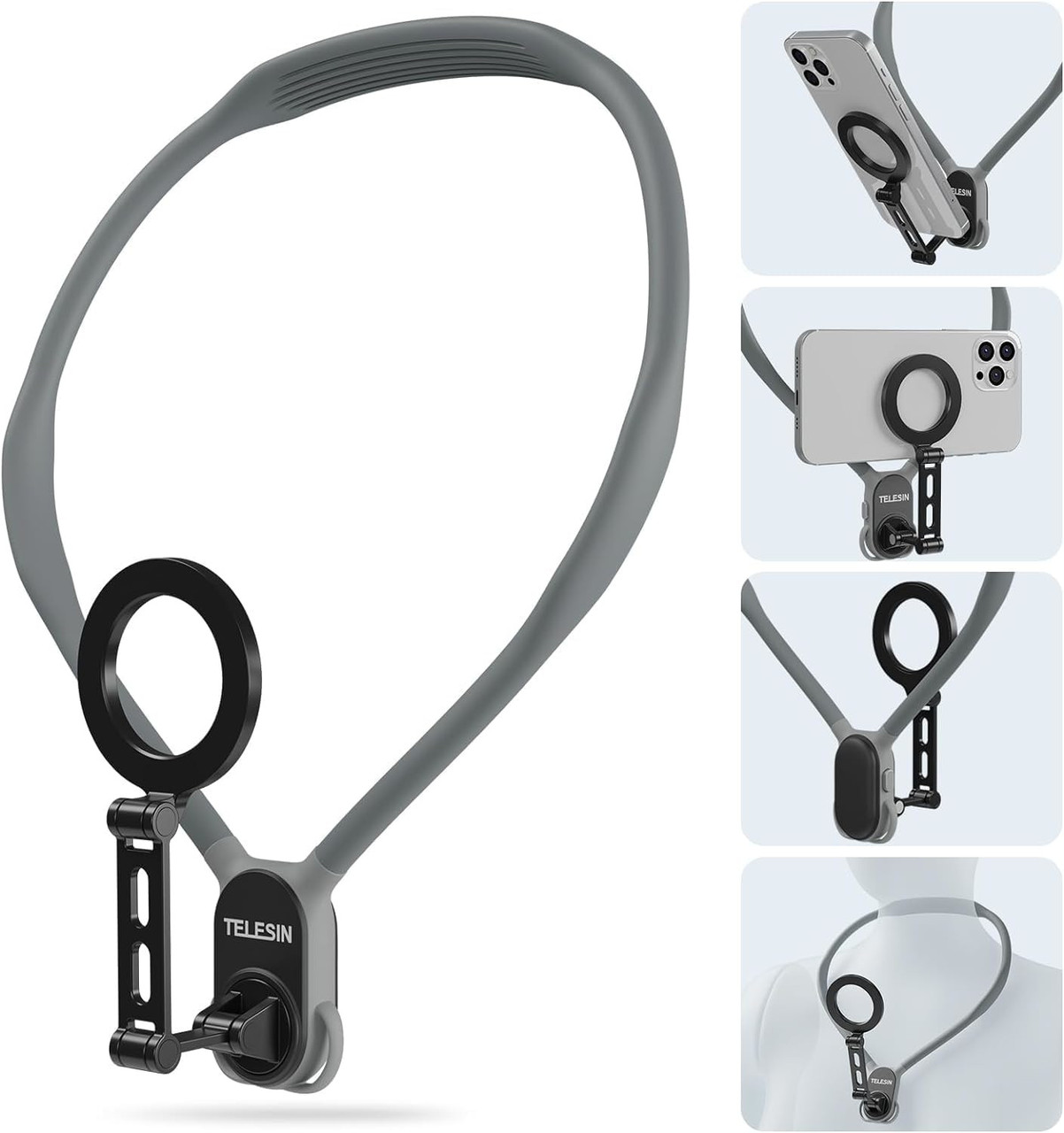 Кріплення для телефона на шию груди 2в1 MagSafe iPhone Telesin MNM-002