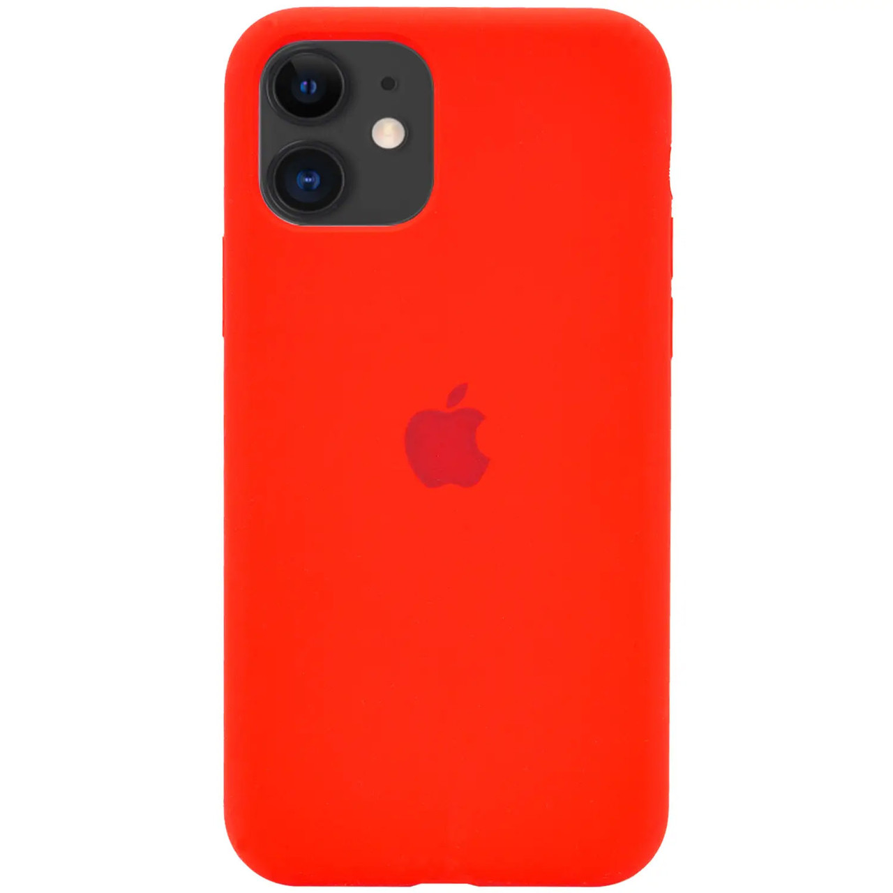Silicone case for iPhone 11 (14) red (закритий низ)