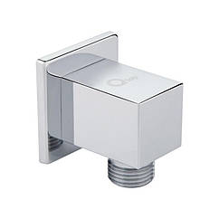 Під'єднання для душового шланга латунь Qtap Spojeni прямокутне QTCRMB130 Chrome