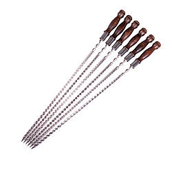 Шампура з дерев'яною ручкою 6 шт Кільце 40 см Gorillas BBQ SKK82