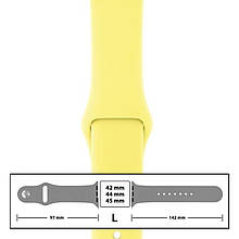 Ремінець силіконовий для Apple Watch 42/44/45/49 mm розмір L (40) Lemonade