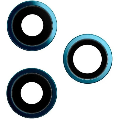 Скло камери iPhone 12 Pro з рамкою pacific blue (комплект 3шт)