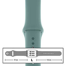 Ремінець силіконовий для Apple Watch 38/40/41 mm розмір L (64) Cactus