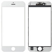 Скло корпусу iPhone 6S з OCA-плівкою та рамкою white (оригінал)