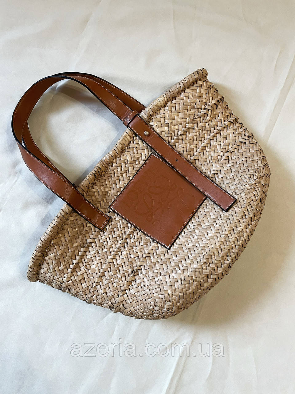 Фірмова солом'яна жіноча сумка Loewe basket bag літня жіноча сумка з ручками