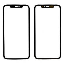 Скло корпусу iPhone 11 з OCA-плівкою та рамкою black (оригінал)