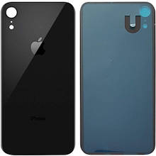Задня кришка (скло) iPhone XR black (big hole)