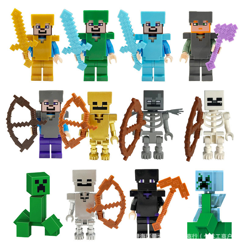 Іграшка Фігурки Кріпер Майнкрафт, Скелет, Стів та інші — 12 героїв для дітей (l_14090), фото 1