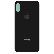 Задня кришка (скло) iPhone X space gray (big hole)