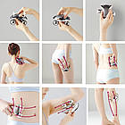 Роликовий 4D масажер для тіла та обличчя / Мікротоковий масажер для обличчя / Ліфтинговий масажер, фото 3