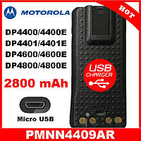 Акумулятор для радіостанції Motorola PMNN4409AR з micro USB 2800 мАг