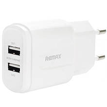 МЗП Remax RP-U22m 2.4A 2USB + кабель microUSB white