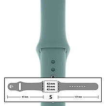 Ремінець силіконовий для Apple Watch 42/44/45/49 mm розмір S (64) Cactus