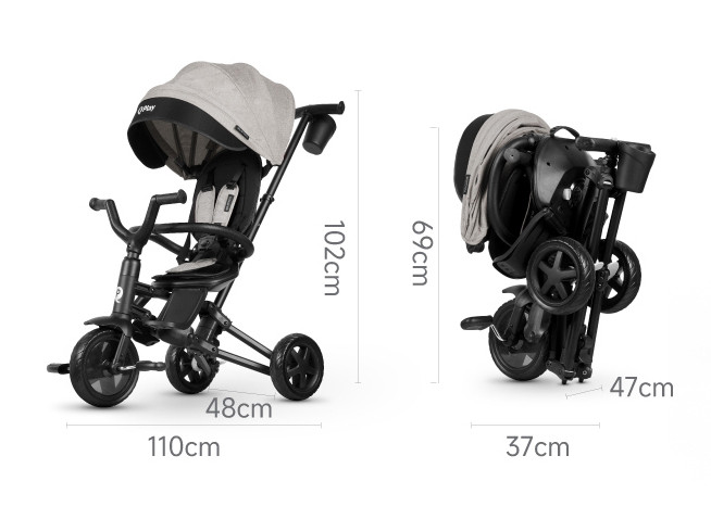 Триколісний велосипед Qplay Nova Niello, Grey