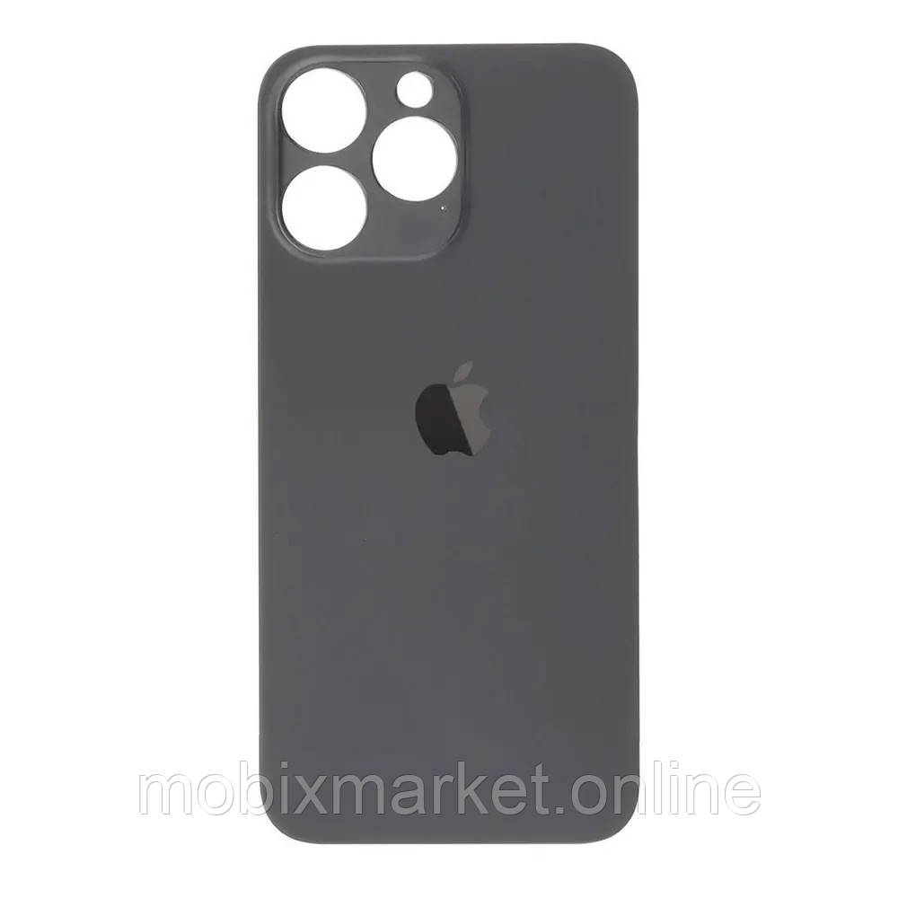 Задня кришка (скло) iPhone 14 Pro Max space black (big hole)
