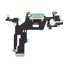 Шлейф iPhone 11 з роз`ємом зарядки, аудіо та мікрофоном green (Original PRC)