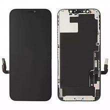 Дисплей iPhone 12/iPhone 12 Pro в зборі з сенсором та рамкою black (GX AMOLED)