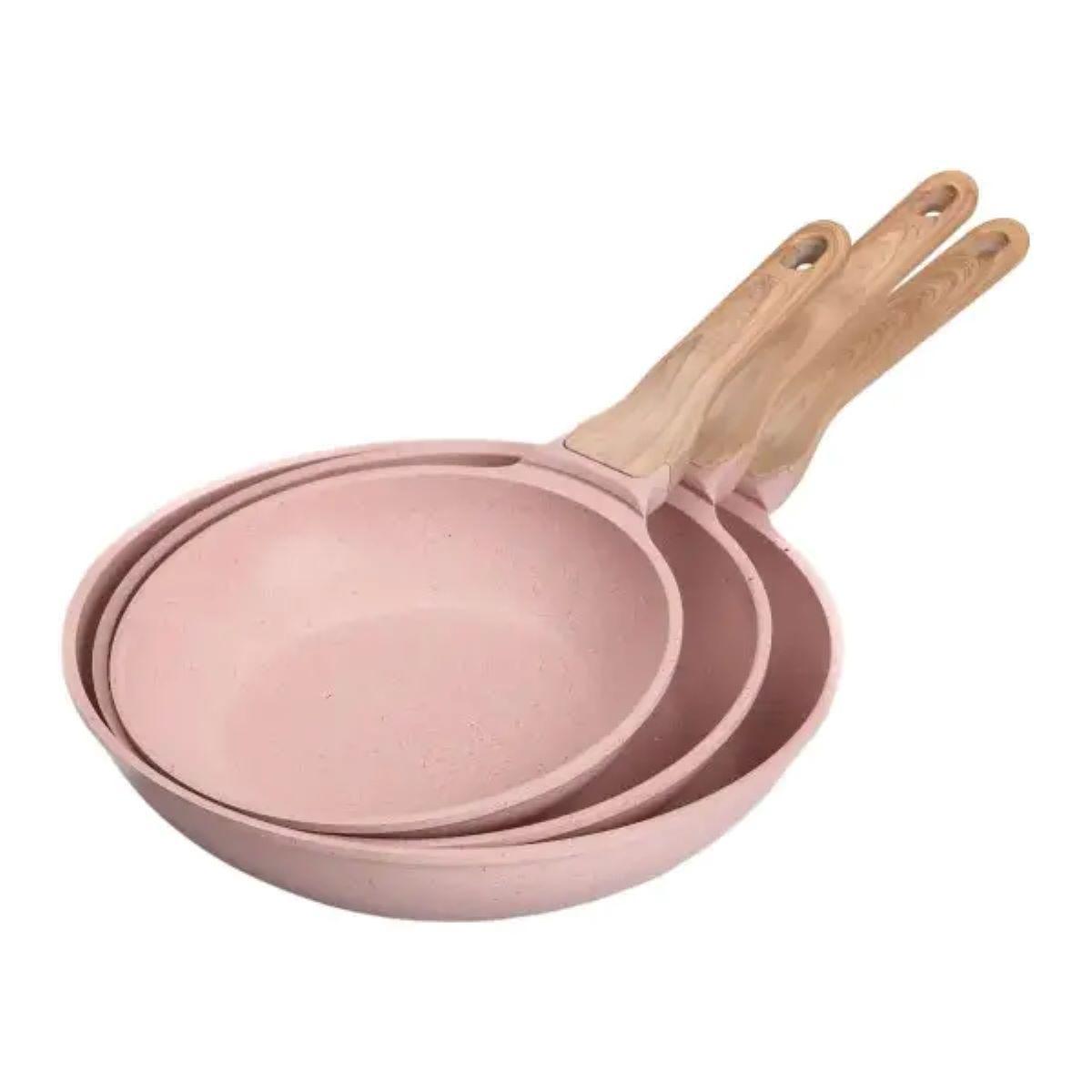 Набір із 3 алюмінієвих сковорідок з товстим дном та антипригарним покриттям MGC HP-4-410P, фото 1