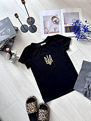 Базова жіноча футболка із Тризубом трикотаж бавовна Sfv3119