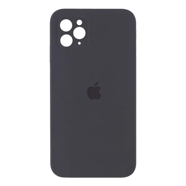 Silicone case for iPhone 11 Pro Max (28) Gray (квадратний) square side