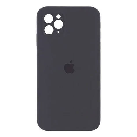 Silicone case for iPhone 11 Pro Max (28) Gray (квадратний) square side, фото 1