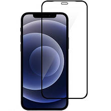 Скло iPhone 12/12 Pro 6.1 (0.3 мм, 5D/10D, чорне) ТОП