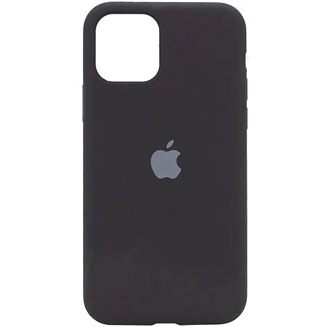 Silicone case for iPhone 11 Pro Max (18) black (закритий низ), фото 1