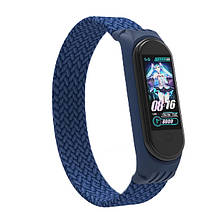 Ремінець Xiaomi Mi Band 3/ Mi Band 4/ Mi Band 5/ Mi Band 6 нейлоновий синій
