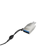 Перехідник- OTG Hoco UA10 microUSB to USB silver