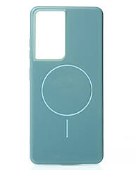 Чохол Glamour Case with MagSafe для Samsung S21 Ultra wave blue