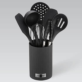 Набір кухонний на підставці 8 предметів Maestro MR-1542-BLACK - MegaLavka