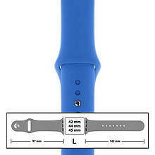 Ремінець силіконовий для Apple Watch 42/44/45/49 mm розмір L (03) Sky Blue