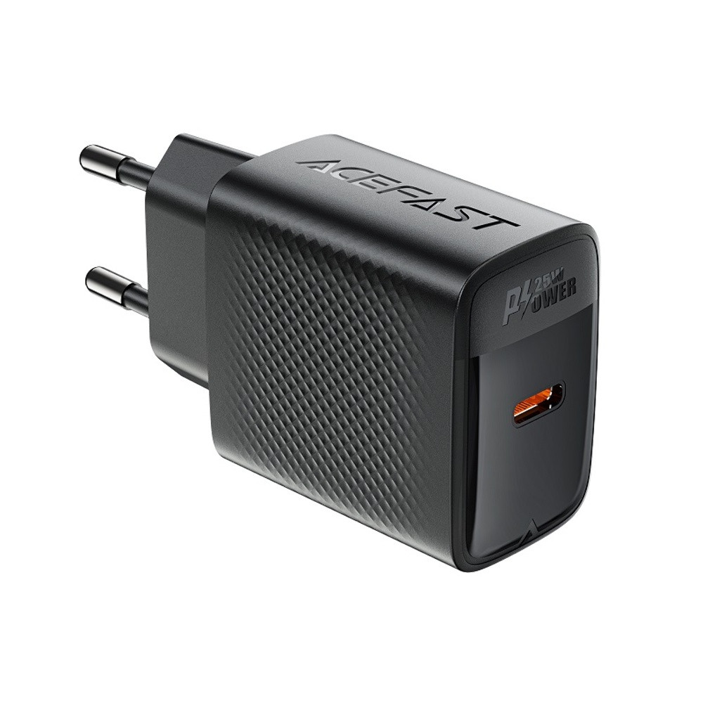 Мережевий зарядний пристрій Acefast A104 Type-C PD25W чорний