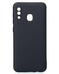 Силіконовий чохол SOFT Silicone Case для Samsung A20/A30 HQ (без лого) чорний