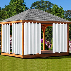 Вулична штора для веранд та альтанок з Оксфорда (2 х 1.45 м) Білий