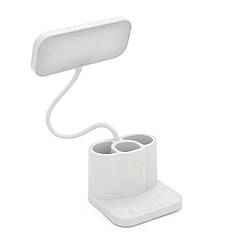 Гнучка настільна лампа BKL-L7 з органайзером, 3 режими (білий + теплий білий), сенсорне вмикання, вбудований